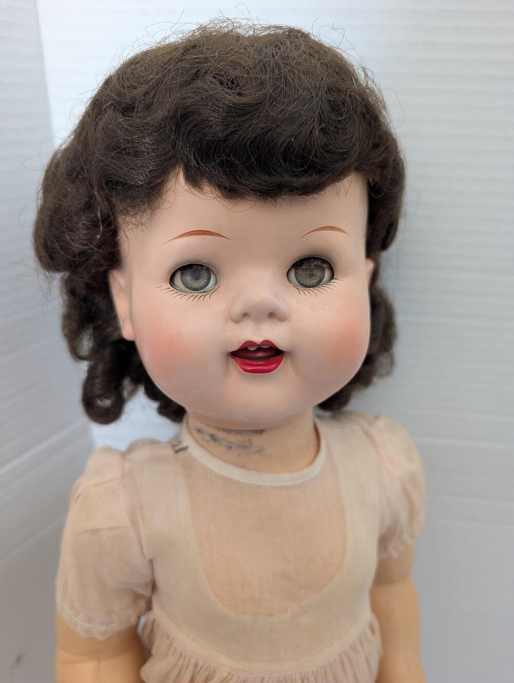 Vintage 1950s Ideal Plastic Magic Skin Saucy Walker Doll 22 Inch Class